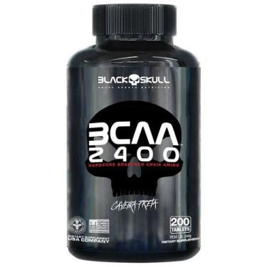 Imagem de Bcaa 2400 200 tabletes - black skull, SEM SABOR, 200 TABLETES
