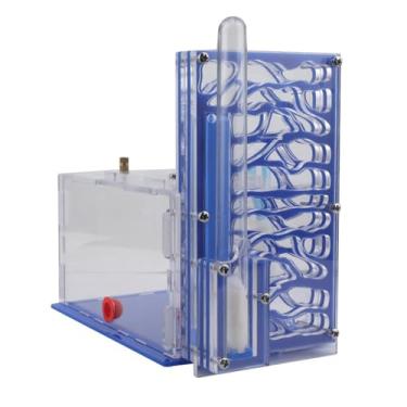 Imagem de Gralara Moradia Fazenda Transparente Brinquedos Engraçados Oficina Fazenda Acrílica Vila para Sala de Estar Quarto Dia Crianças, Azul