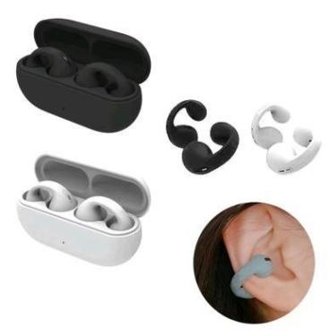 Imagem de Fones De Ouvido Sound Earcuffs Condução De Ossos Sem Fio Bluetooth Branco  Clipe