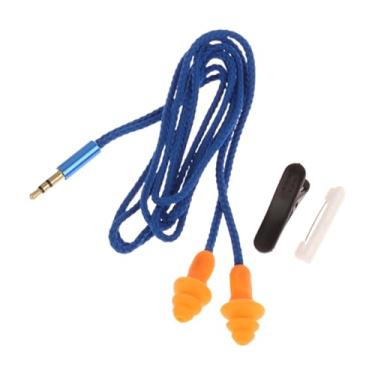 Imagem de OIIBWQ Protetor Auricular para Fones de Ouvido, Protetor Auricular com Bloqueio de Som Suave E Cancelamento de Ruído para Trabalho, Fones de Ouvido de 3,5 Mm, Azul 70cm