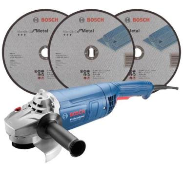 Imagem de Esmerilhadeira Angular 9 POL 2200W com 3 Discos de Corte Metal 9 POL S