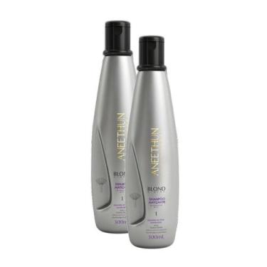 Imagem de Aneethun Blond System Kit 2 Shampoo Matizador 300ml