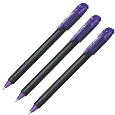 Imagem de Kit 3 Caneta Gel Pentel Energel Retrátil 0.7mm Escolha A Cor, Violeta