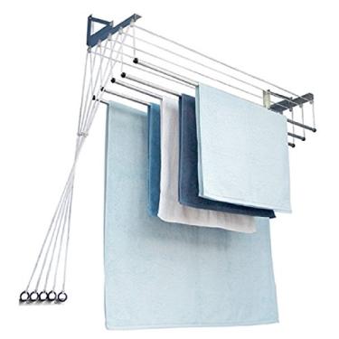 Imagem de Varal Master Innovar Teto e Parede com 5 Varetas de 1m, Cor Branca, Maxeb.