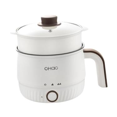 Imagem de Generic Mini panela elétrica para ramen, panela portátil antiaderente, multifuncional para macarrão, mingau, arroz, água fervente, com Vaporizador Pp