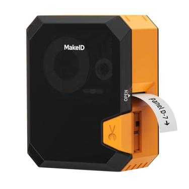 Imagem de Makeid Máquina de etiquetas industriais P31, impressora de etiquetas de transferência térmica, portátil, etiquetadora Bluetooth com etiqueta de 1,8 cm L x 8 m C, máquina de etiquetagem de fios e cabos
