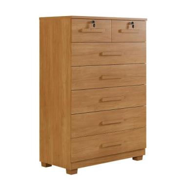 Imagem de Cômoda Com Chave 7 Gavetas New Barcelona Cinamomo Benetil, Cinamomo