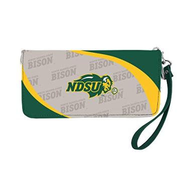 Imagem de Littlearth Carteira feminina NCAA North Dakota State Bison Curve Zip Organizer Wallet, cor do time, 20,32 cm x 10,16 cm x 2,54 cm
