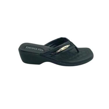 Imagem de Chinelo Ana Bela Feminino Beira Rio Dedo Conforto Leve Macio, 35, Pret