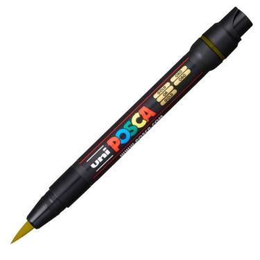 Imagem de Caneta Posca Brush PCF 350 ouro Uni Ball