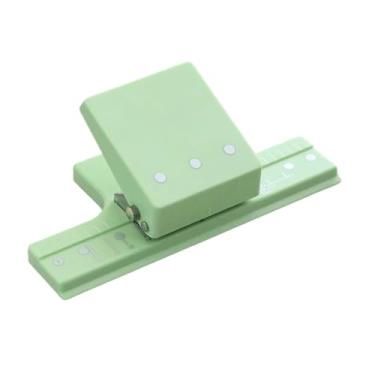 Imagem de UGPLM Furador de papel com 3 furos, mini artesanato, fotos resistentes, material escolar, estúdio de scrapbooking, cartão comemorativo, furador de papel, Verde