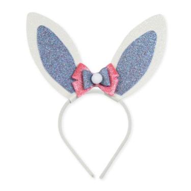 Imagem de Tiara De Coelho Páscoa Eva Com Gliter Lilás