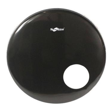 Imagem de Pele Resposta Bumbo Bateria Drum Muffler 20 Preta Com Furo