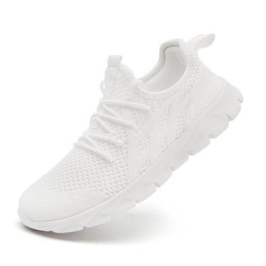 Imagem de Tênis de corrida femininos DLWKIPV, brancos, tamanho 10, respiráveis n
