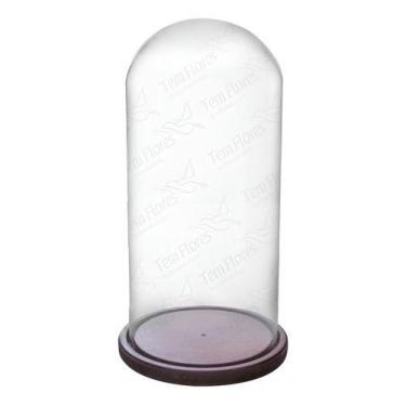 Imagem de Cúpula de Vidro Redoma de Vidro Bela e a Fera c/Base Madeira w54y - Pe