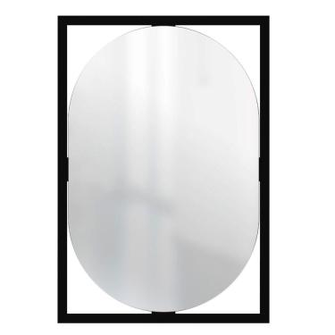 Imagem de Espelho Decorativo Float Preto 63X43Cm Oblongo