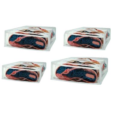 Imagem de Organizador De Rasteirinhas Transparente 10 Nichos 4Unid