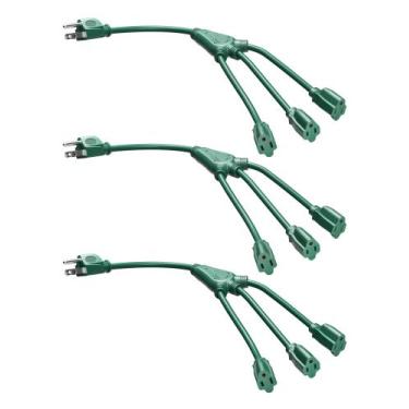 Imagem de Extensión de Cable DEWENWILS 1 a 3, 16/3 SJTW, Verde