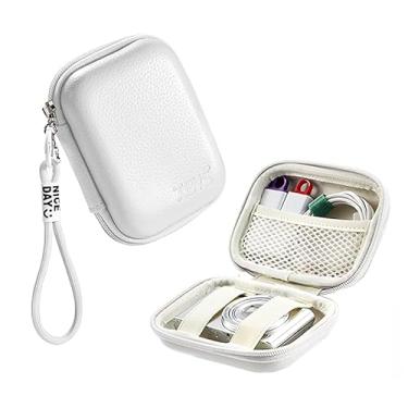 Imagem de Capa protetora para câmera digital, capa de câmera digital para Sony ZV-1, Ricoh GR, Casio zr1000/1200, Canon G7, Canon SX720, Panasonic ZS110, com bolso de malha e cordão, branca