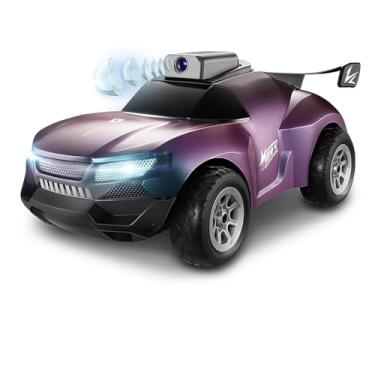 Imagem de Carrinho de Controle Remoto com Câmera WiFi, Gradiente Roxo, Plástico, LED, Bateria Recarregável, Escala 1:12, Automático, 3+ Anos, 300g