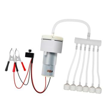 Imagem de Stgfyxgs Bomba de ar elétrica para aquário, aerador para tanque de peixes, multiuso, com borbulhador de pedra de ar, ferramenta de economia de energia, DC 12V, Estilo 3