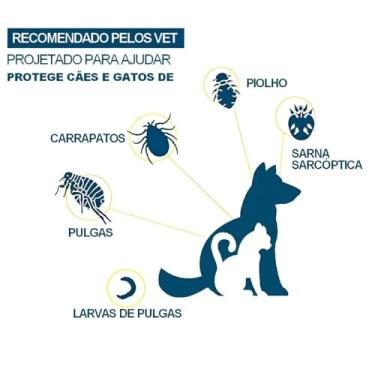Imagem de Coleira Antipulgas Para Cães Ajustável 63cm Cinza Óleo Essencial com Caixa de Alumínio