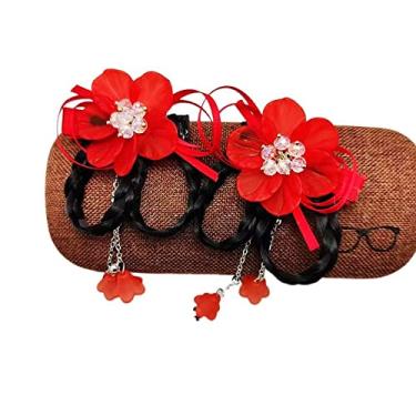 Imagem de Sweet Retro Estilo Antigo Grampo de Cabelo Laço Grampo de Cabelo Bico de Pato Han Acessórios de Roupas Flor de Resina (I)