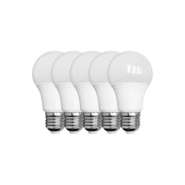 Imagem de Kit com 5 Lâmpadas LED A60 9W 6500K Luz Branca Fria 810 Lúmens Base E27 Bivolt para Economia de Energia (5)