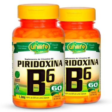 Imagem de Kit 2 Vitamina B6 Piridoxina 60cap