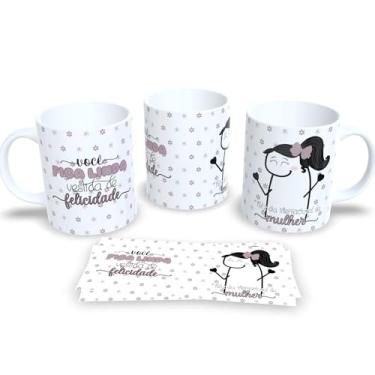 Imagem de Caneca Porcelana Homenagem Dia Internacional da Mulher 8 de Março (Você fica linda vestida de felicidade)