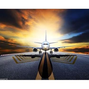 Imagem de WUIVCTR Paint by Numbers Kit for Adults Transport Aircraft Airplane No Framed, Adults Paint by Number Kits for Beginners on Canvas 16x20inch