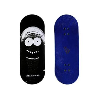 Imagem de NOAHWOOD Fingerboards Deck (34.2x97mm 5-Layer Maple Wooden Handmade by NW11s Molds)+2 Pcs Grip Tape (Ghost)