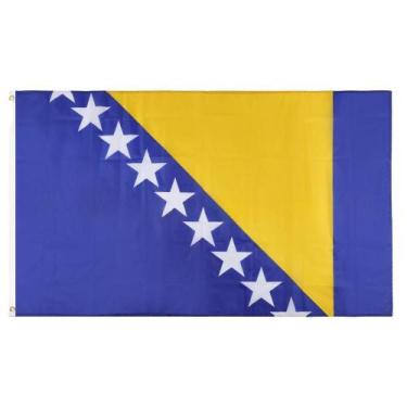Imagem de Bandeira da Bósnia e Herzegovina 150x90cm Poliéster Premium - Yiweisai
