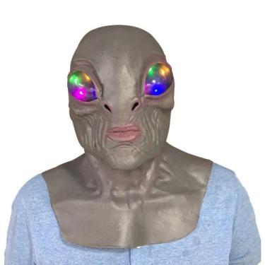 Imagem de Máscara Glowing Alien LED Light Up Resin UFO Cosplay - yiweisai