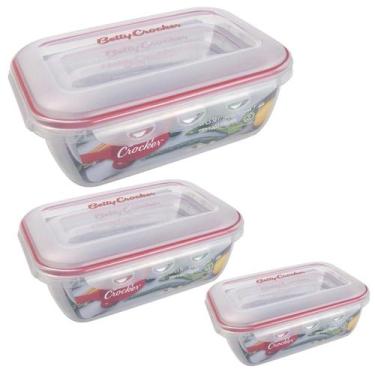 Imagem de Jogo De Potes Plasticos Com Tampa Plástic - Betty Crocker