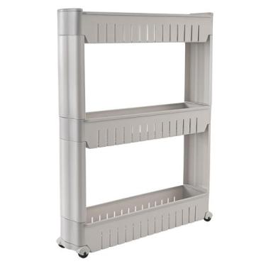 Imagem de Carrinho Organizador Estreito 12,5cm Multiuso Cozinha Banheiro Lavande