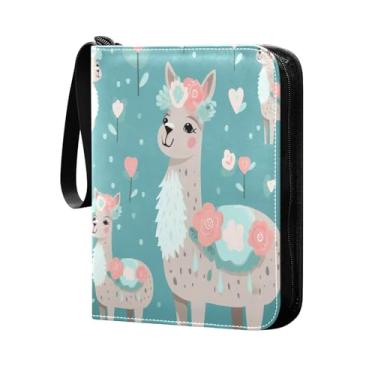 Imagem de Wassud Fichário de 4 bolsos de alpaca fofa com 400 cartões padrão, álbum TCG CCG MTG à prova d'água, presentes para colecionadores, meninos e meninas