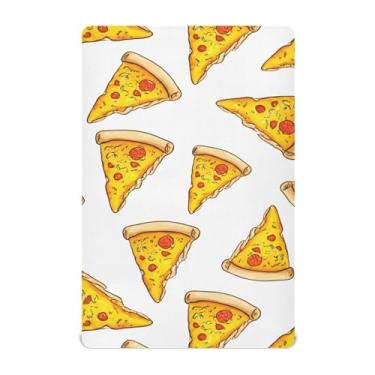Imagem de Wassud Jogo de lençol de berço com fatias de pizza para meninos e meninas, respirável, neutro, 71 x 132 cm