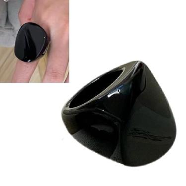 Imagem de Anel de Dedo Indicador com Formas Geométricas Especiais em Resina Empilhadas