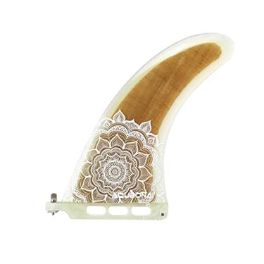 Imagem de Barbatana Longboard para prancha de surfe, 7, 8, 9, 25 cm, barbatana única - barbatana central para longboard, prancha de surf e prancha de remo (flor)