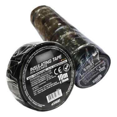 Imagem de Fita Isolante Anti-Chamas 10 Metros Svart - Pack com 10 Rolos de 10 me