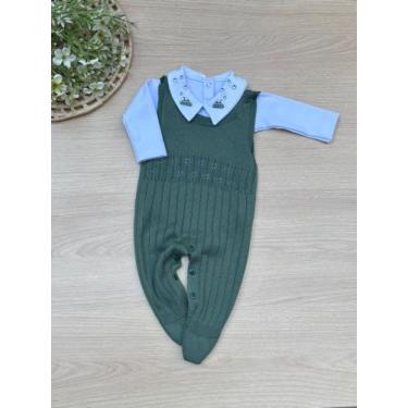 Imagem de Macacão Joca Tricot menino com Body Bordado 2 peças - Dinhos baby, Ver