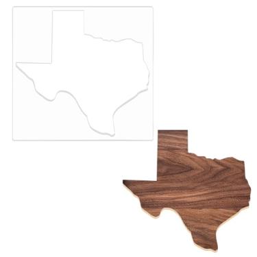 Imagem de Modelo de roteador acrílico Texas State, 35,7 x 35,5 cm, ferramenta reutilizável de design de mapa de estado, modelos de madeira acrílica para presente de marcenaria, amantes do Texas, decoração de