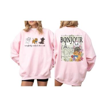 Imagem de Moletom Disney Aristocats Marie Cat, Todos Querem Ser Um Gato, Com Cap