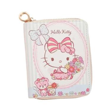 Imagem de Carteira De Moedas Hello Kitty Fofa Para Meninas, Bolsa Dobrável De Co