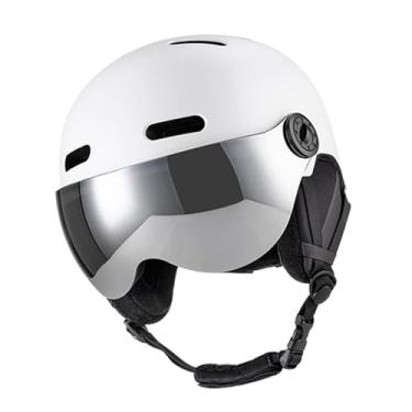 Imagem de Keenso Capacete de Esqui Com óculos ABS EPS Liner, Capacete de Snowboard Forro Removível Almofadas de Ouvido 12 Aberturas Viseira Removível à Prova de (Circunferência da cabeça M 55 58CM)