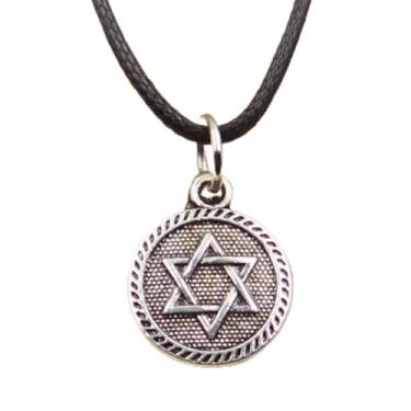 Imagem de EDCRFV Colar Estrela Pingente Feminino Couro Preto Couro Presente Amizade