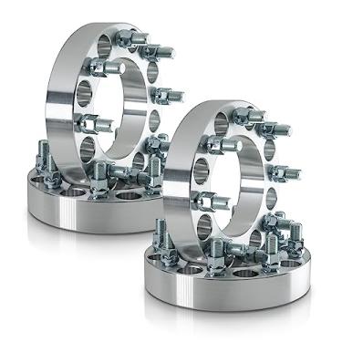 Imagem de Customadeonly Adaptadores de roda de 8 x 6,5 a 8 x 170 (cubo a roda) furo central de 126 mm passo de rosca M14x1,5 (4 peças de 3,8 cm de espessura) permitem que o cubo 8x6,5 monte rodas 8 x 170 -