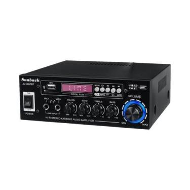 Imagem de Amplificador De Som SUNBUCK AV-660BT 2.1 Canal Com EQ FM USB Cartão SD