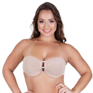 Imagem de Sutiã Plus Size sem alça + Extensor Cor:ChocolateTamanho:52 - D'Mattos